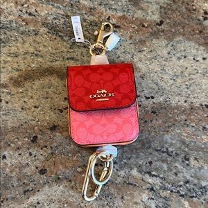 New Coach Multi Attachments Case Bag Charm In Colorblock Signature Canvas CA027